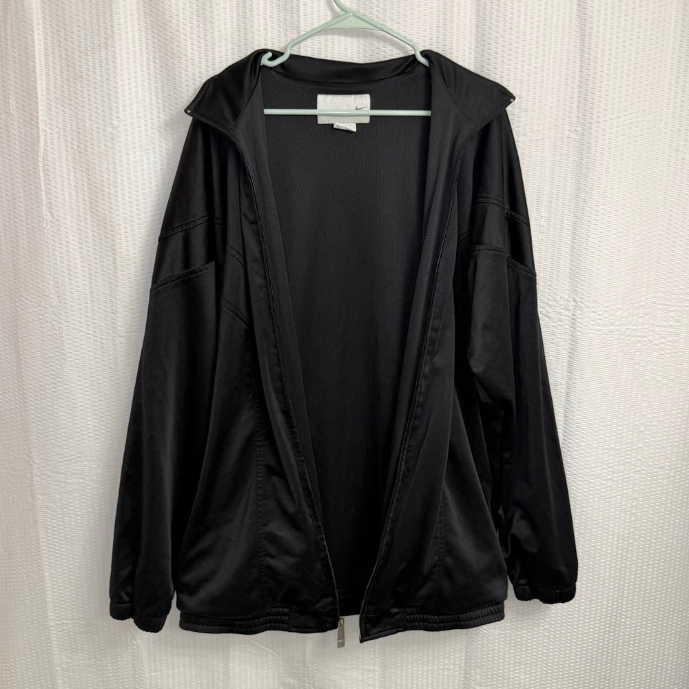 Nike Jacket Mens Large Black Air Full Zip Track Windbreaker Athletic Retro Style - Picture 4 of 8